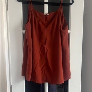 3/$15 C’est 1946 Rust Satin Cami Coquette Soft Girl Date Night Layering XL